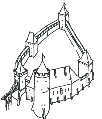 Гродзенскi замак у XV–XVI стст. Рэканструкцыя Т. Андрыячака